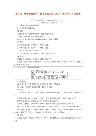 （通史版）高考历史一轮复习 第2部分 第四单元 晚清时期 第9讲 晚清经济结构、社会生活的变化与“向西方学习”的思潮教学案（含解析）新人教版-新人教版高三全册历史教学案