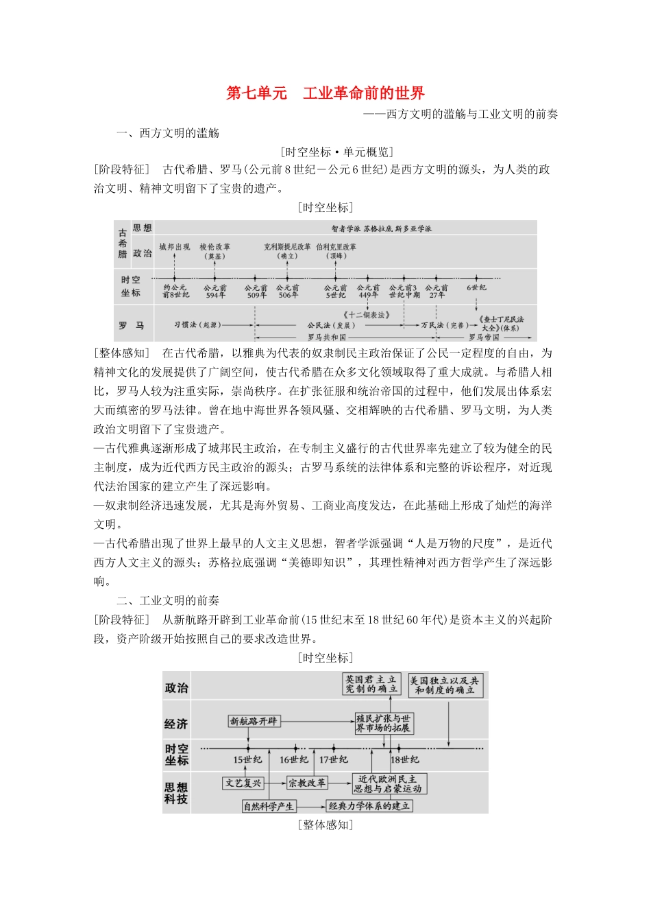 （通史版）高考历史一轮复习 第3部分 第七单元 工业革命前的世界 第18讲 古代希腊、罗马的政治制度教学案（含解析）新人教版-新人教版高三全册历史教学案_第1页