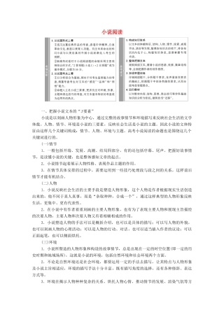 （通用版）新高考语文一轮复习 第1部分 专题2 现代文阅读 Ⅱ 小说阅读教学案-人教版高三全册语文教学案