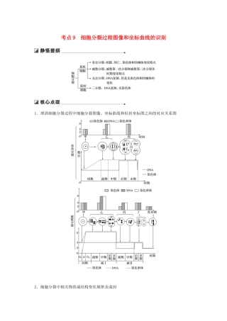 （通用版）高考生物二轮复习 专题三 细胞的生命历程 考点9 细胞分裂过程图像和坐标曲线的识别学案-人教版高三全册生物学案