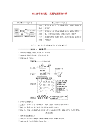 （通用版）高考生物一轮复习 第六单元 第二讲 DNA分子的结构、复制与基因的本质学案（含解析）-人教版高三全册生物学案
