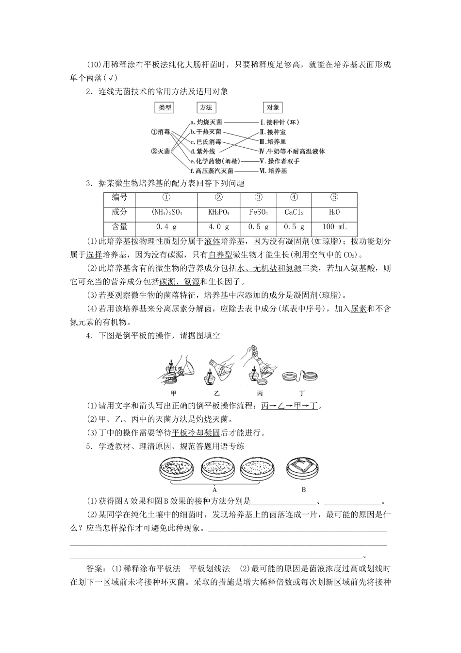 （通用版）高考生物一轮复习 第十二单元 第二讲 微生物的培养与应用学案（含解析）-人教版高三全册生物学案_第2页
