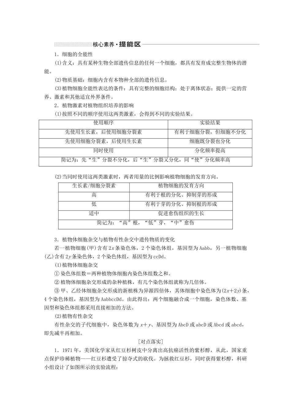（通用版）高考生物一轮复习 第十三单元 第二讲 细胞工程学案（含解析）-人教版高三全册生物学案_第3页