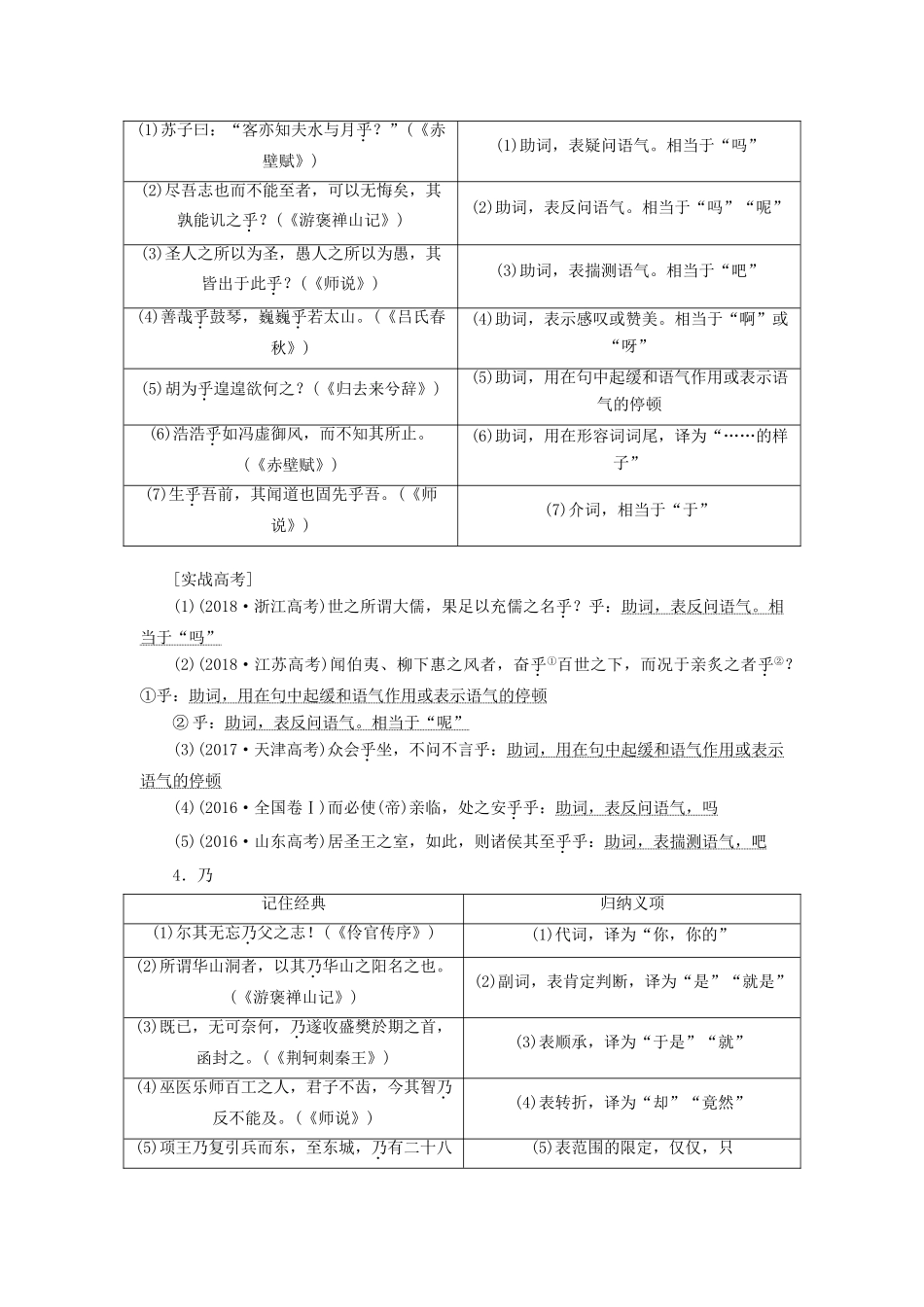 （通用版）高考语文一轮复习 专题一 文言文阅读 第二步 18个文言虚词练中积累讲义-人教版高三全册语文学案_第3页