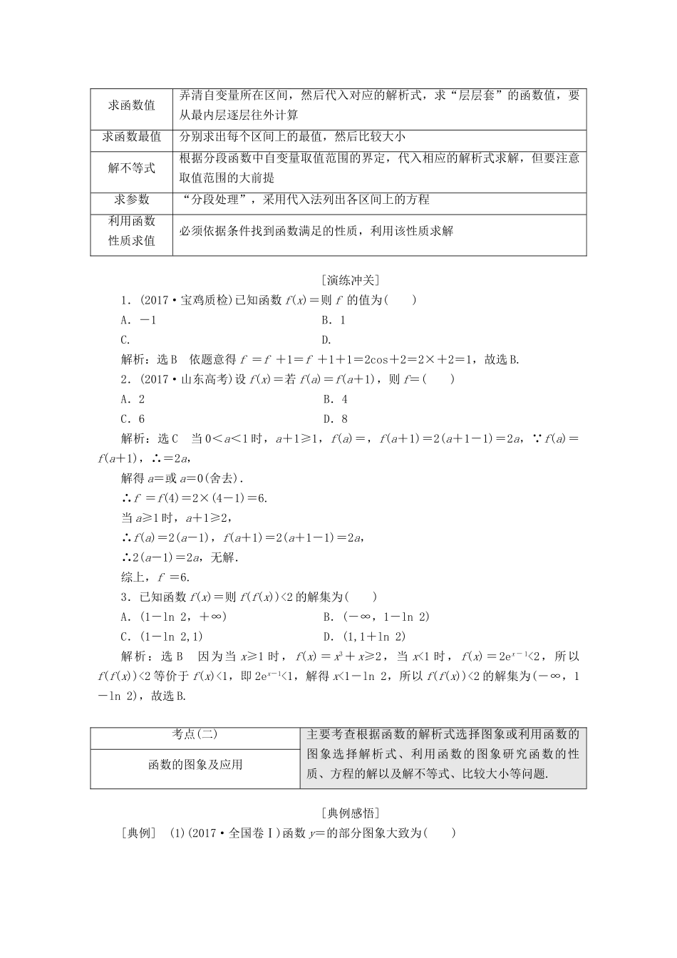 （通用版）高考数学二轮复习 第一部分 专题六 函数、不等式、导数教学案 文-人教版高三全册数学教学案_第3页