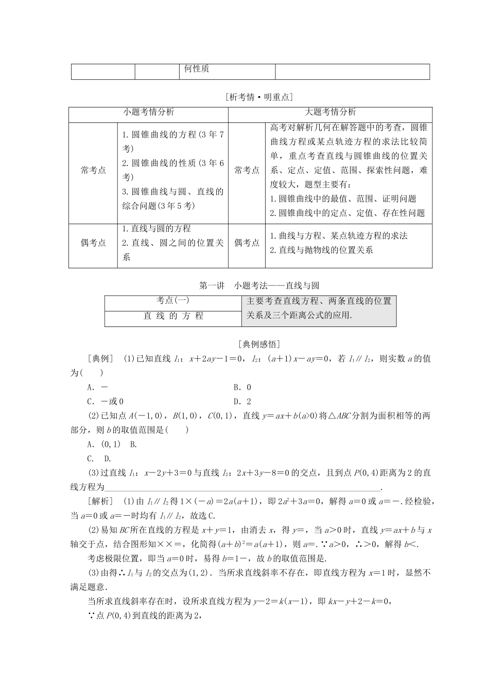 （通用版）高考数学二轮复习 第一部分 专题五 解析几何教学案 理-人教版高三全册数学教学案_第2页