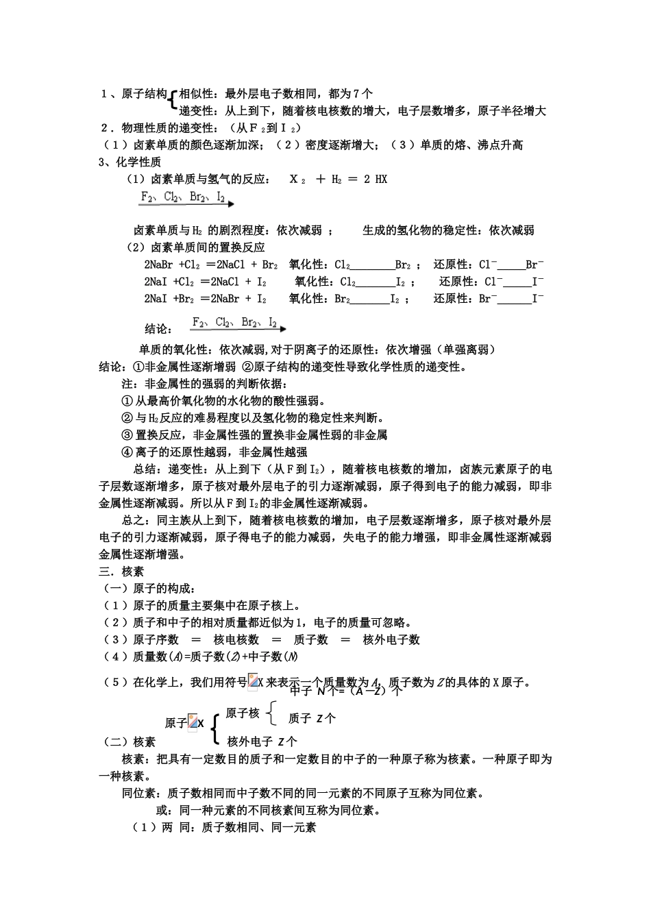 高一化学下学期默背材料-人教版高一全册化学素材_第2页