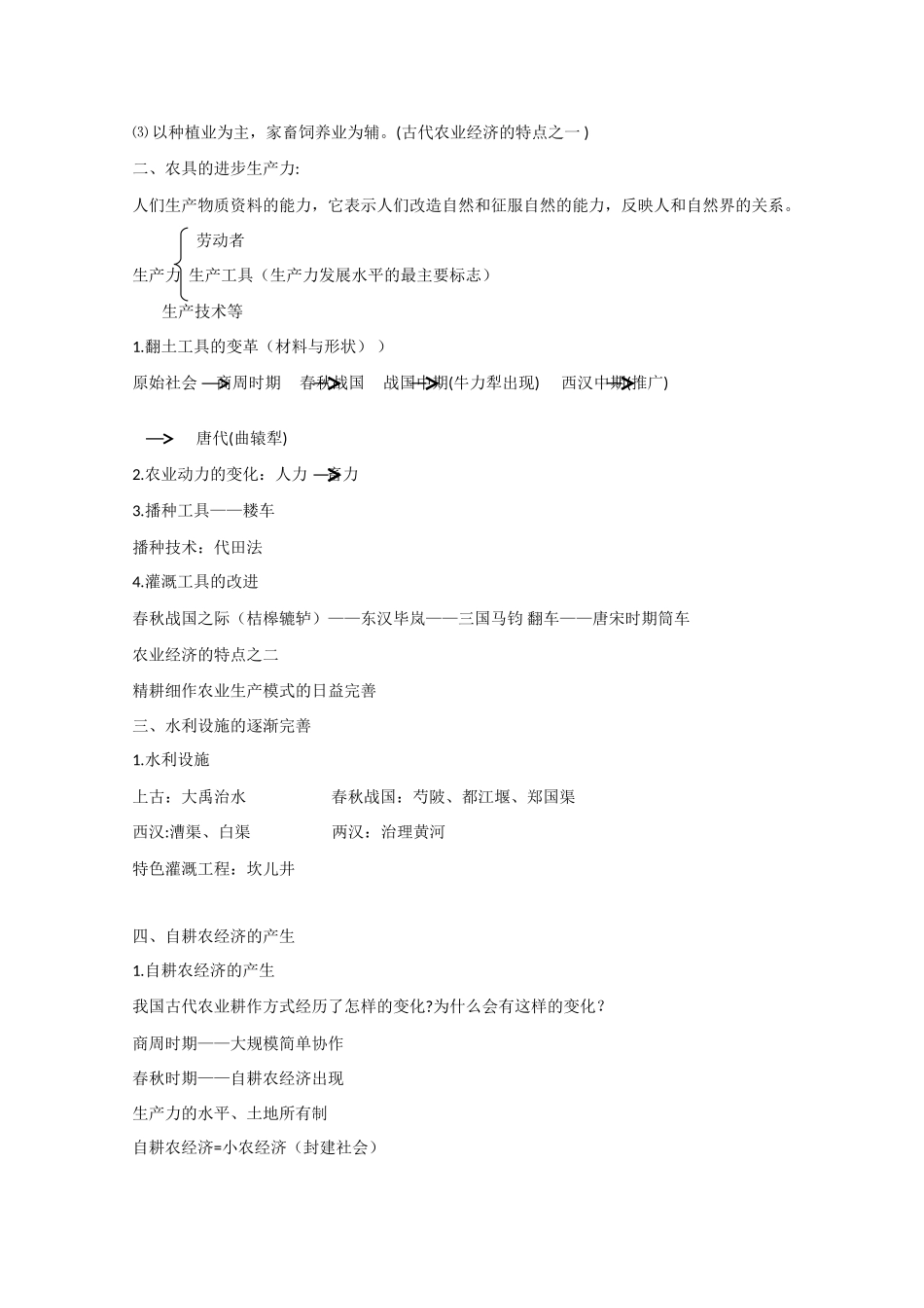 高一历史 第一课《精耕细作农业生产模式的形成》素材 岳麓版必修2_第2页