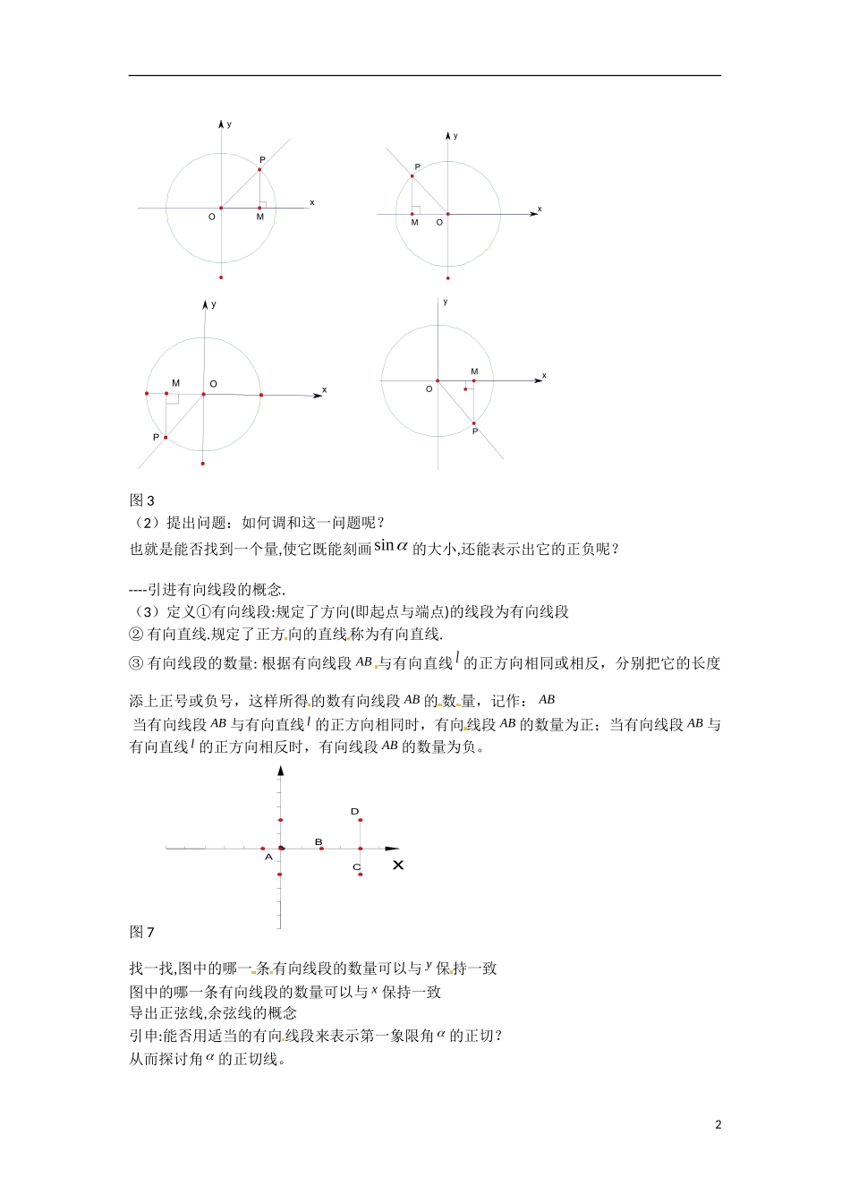 高一数学 增效减负 三角函数线教学案-人教版高一全册数学教学案_第2页