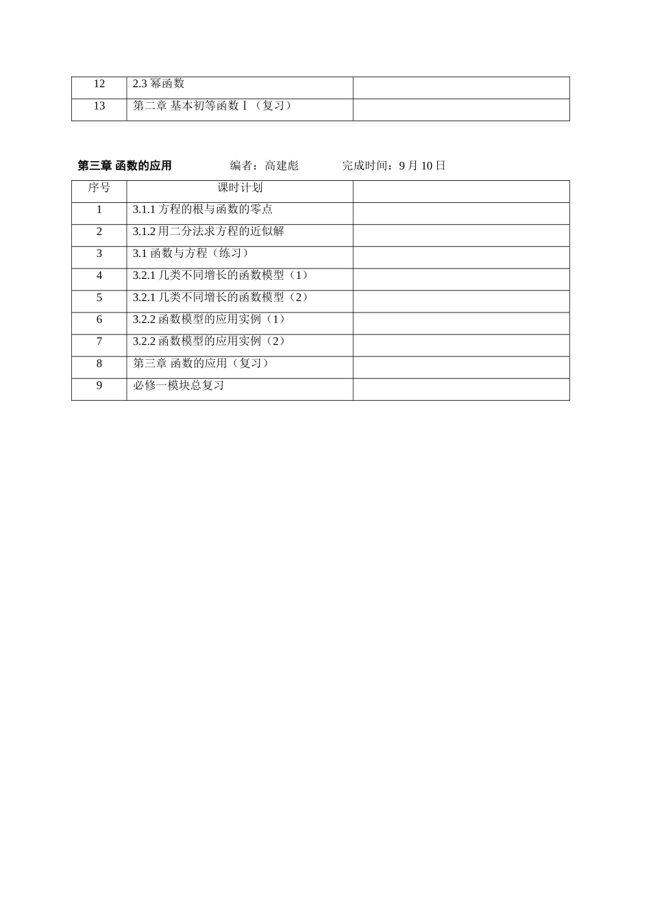高一数学《必修①》讲学稿编写安排_第2页