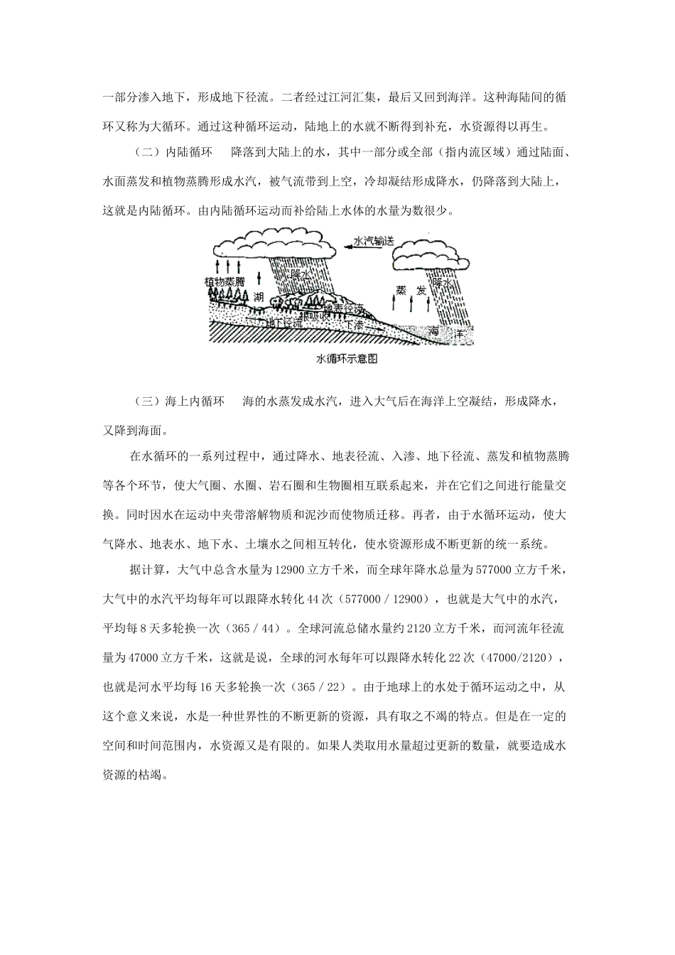 高一地理 第三章 地球上的水经典版电子教材_第3页