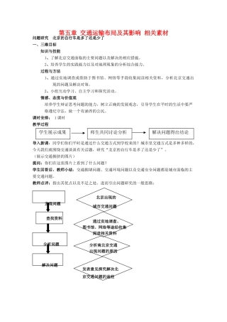 高一地理 第五章《交通运输布局及其影响》相关素材 新人教版必修2