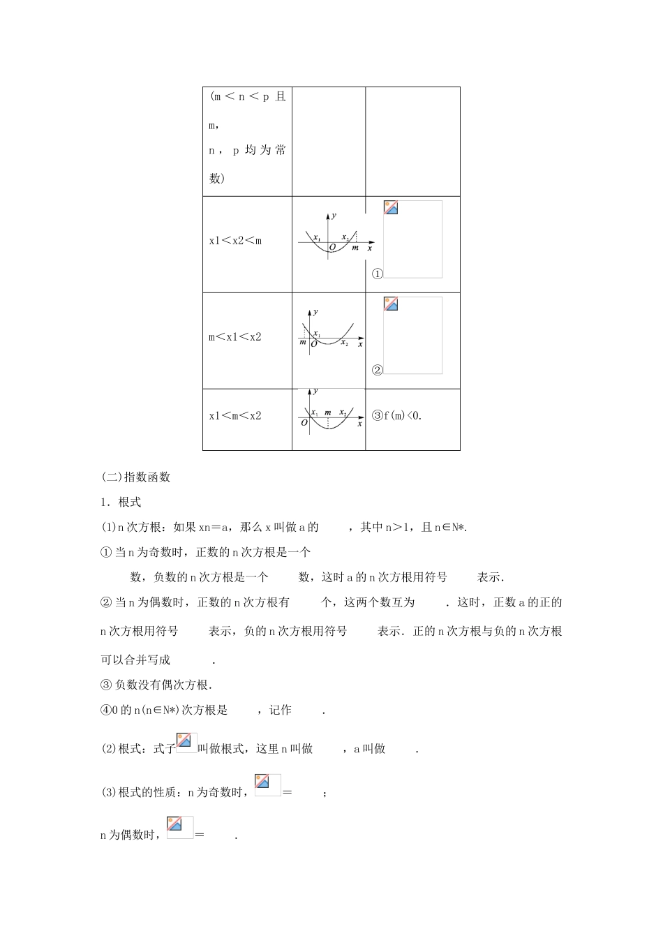 高一数学上学期期末复习 专题03 二次函数、基本初等函数（I）导学案-人教版高一全册数学学案_第2页