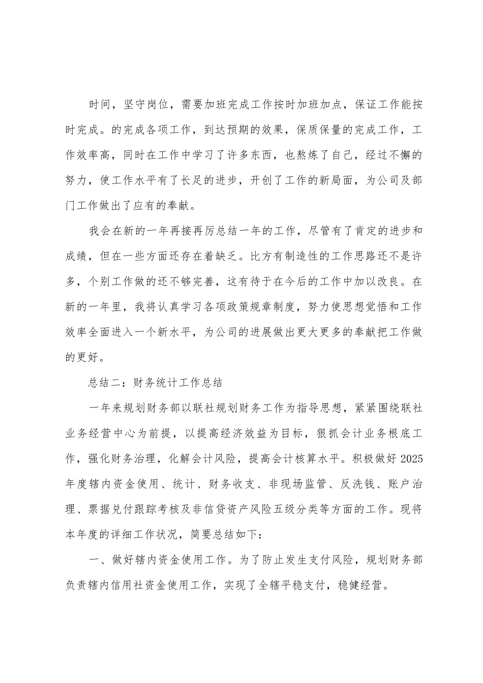 2025年财务统计工作总结_第3页