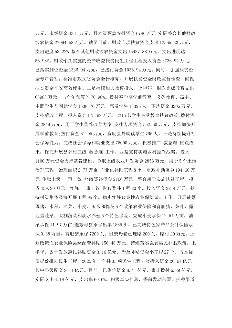 2025年财政局上半年工作总结及下半年工作计划_第2页