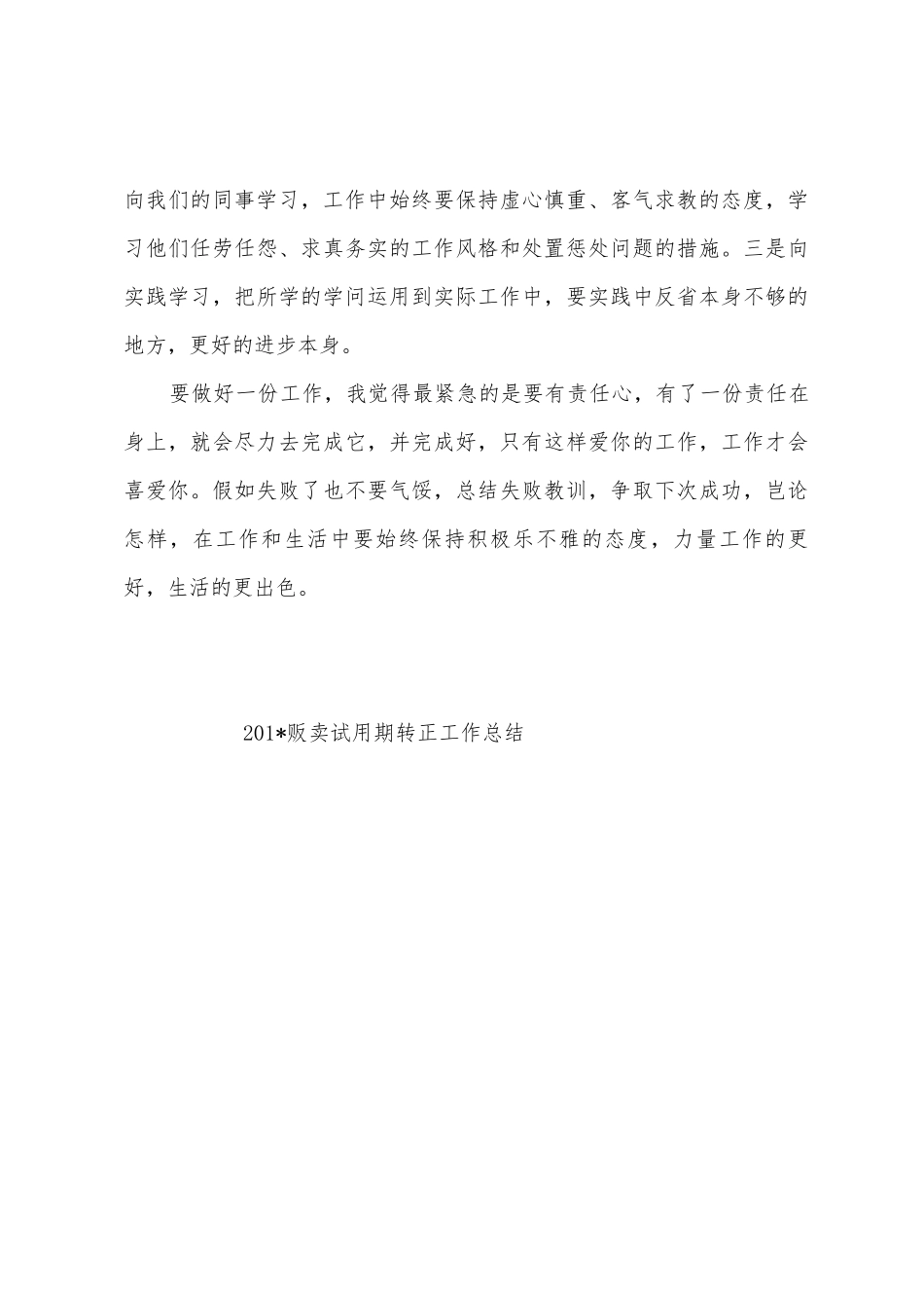 2025年贩卖试用期转正工作总结_第3页