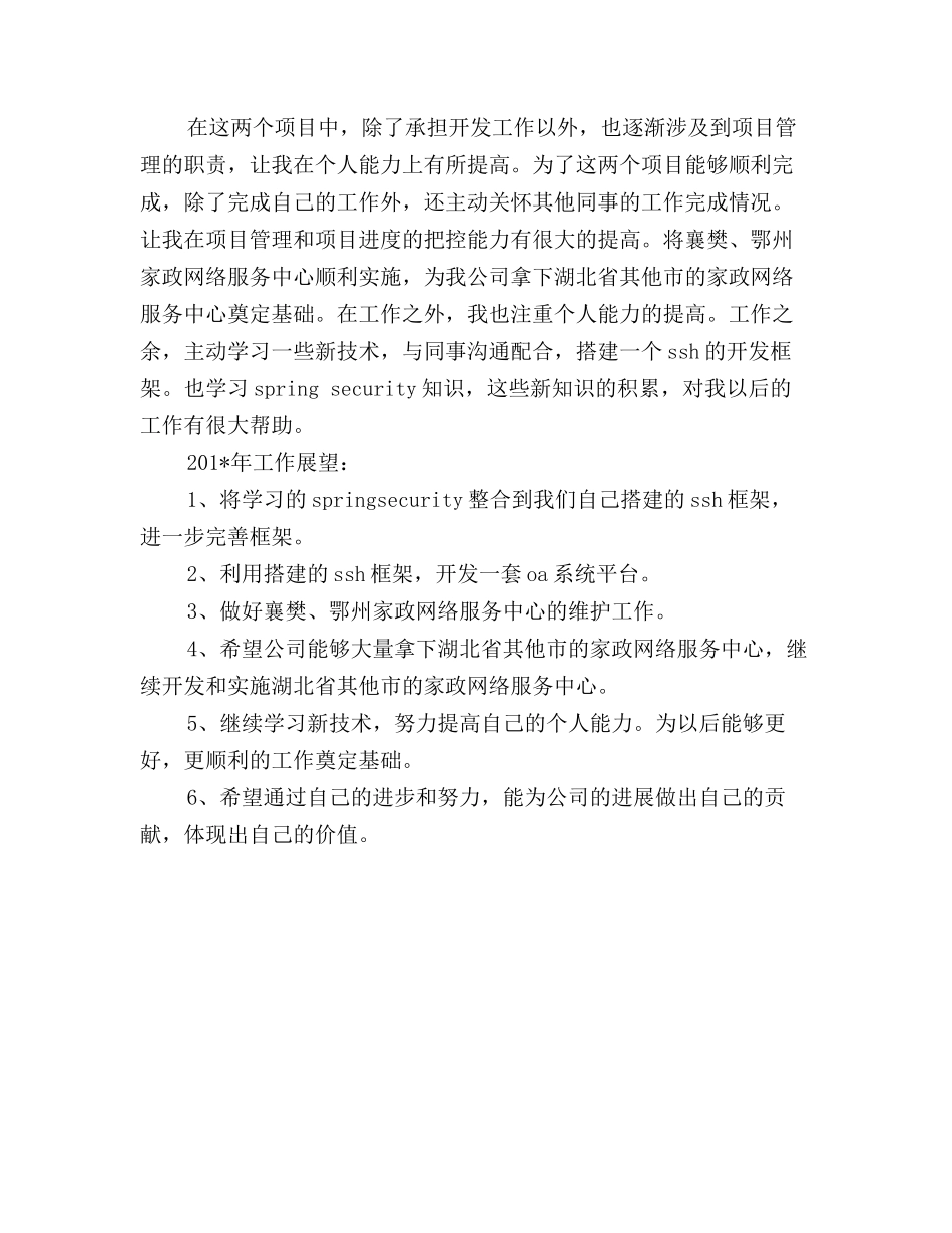 2025年软件工程师个人年度工作总结与计划_第2页