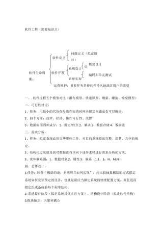 2025年软件工程知识点总结