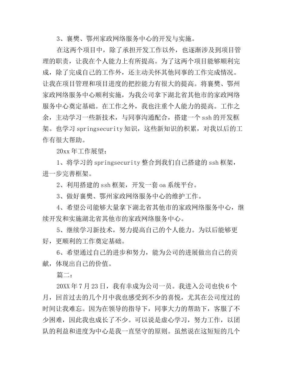 2025年软件项目工作个人总结_第2页