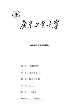 2025年软件项目管理实验报告