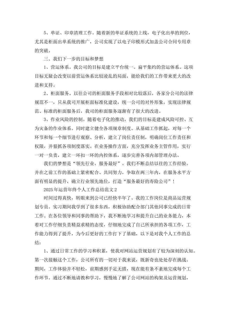 2025年运营年终个人工作总结范文_第2页
