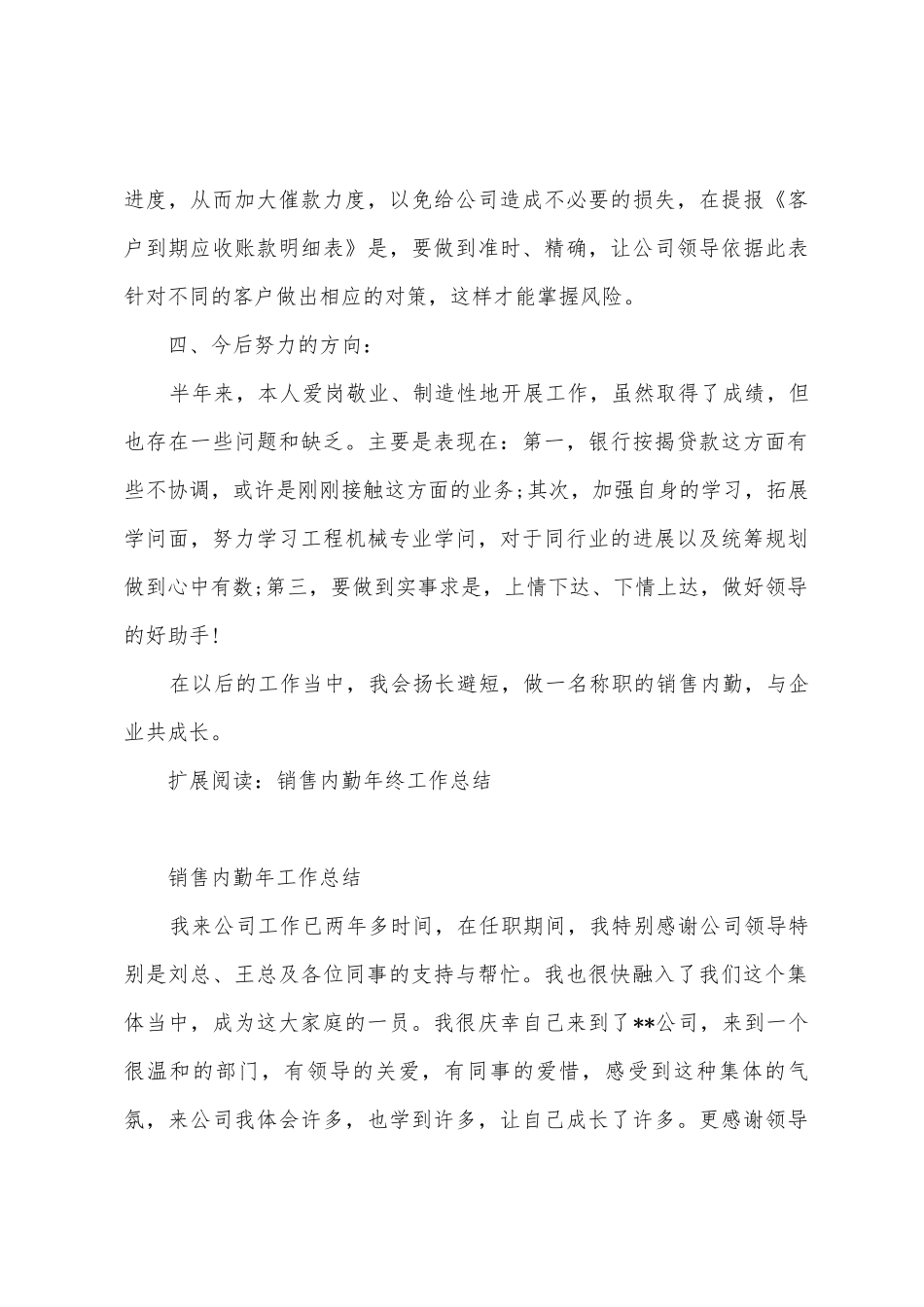 2025年销售内勤上半年工作总结_第3页
