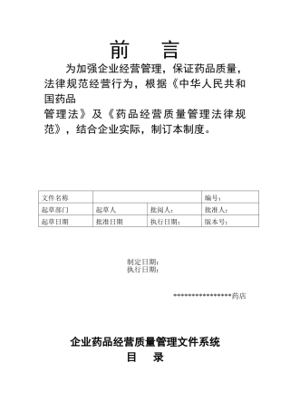 2025新版GSP单体药店质量管理制度及岗位职责