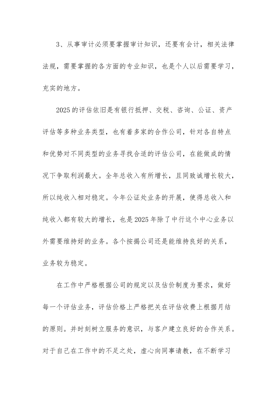 2025最新个人工作总结-2025年审计人员个人工作总结_第2页