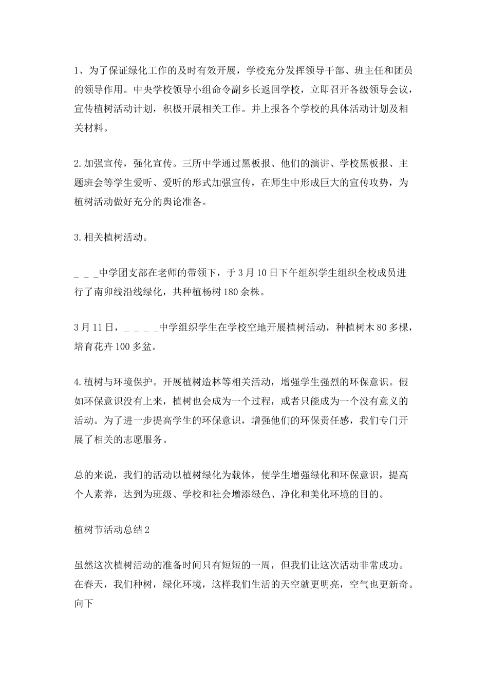 2025最新的植树节活动总结_第2页