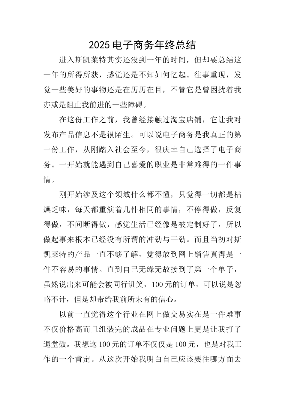 2025电子商务年终总结_第1页