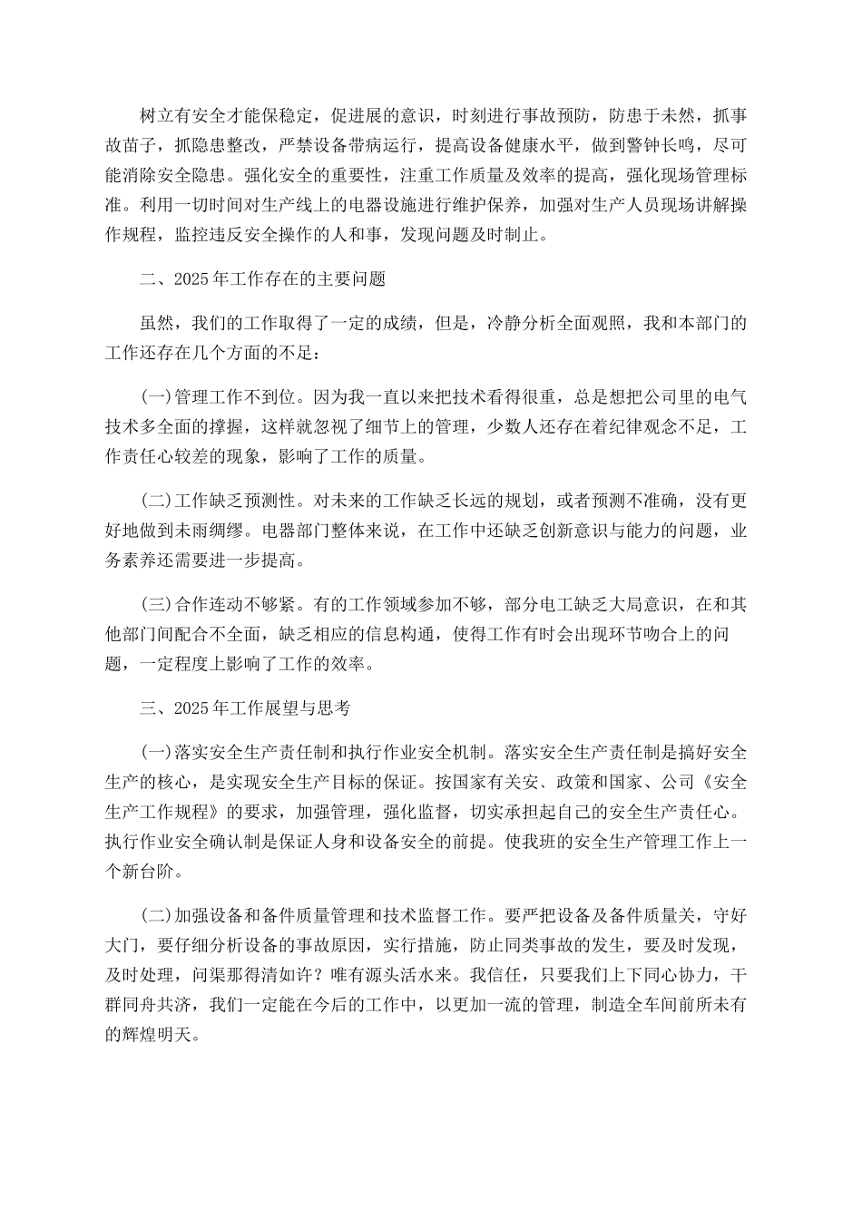 2025电气总管个人工作总结_第3页