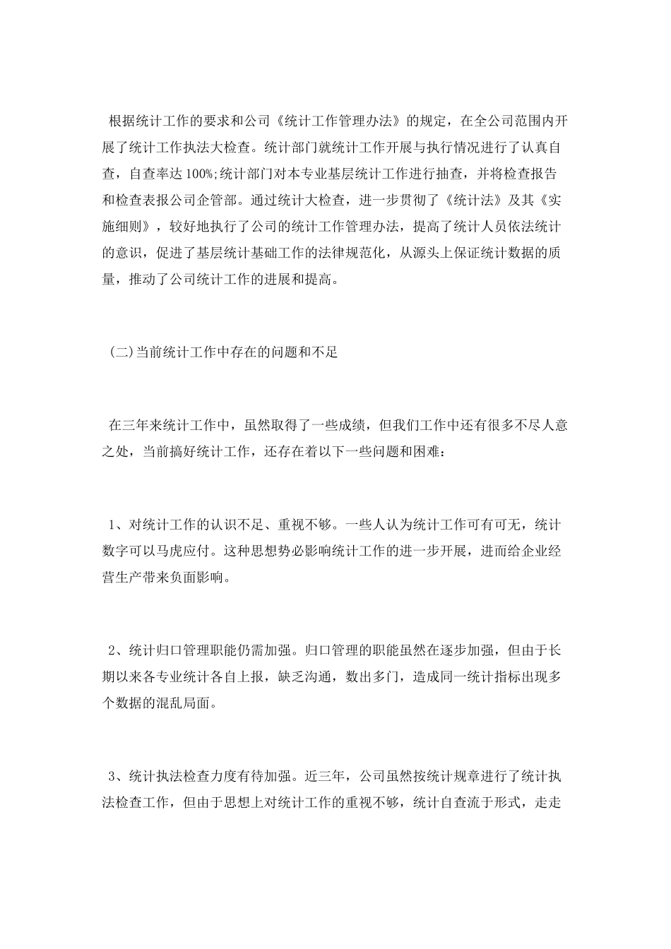 2025统计员个人年终总结_第2页