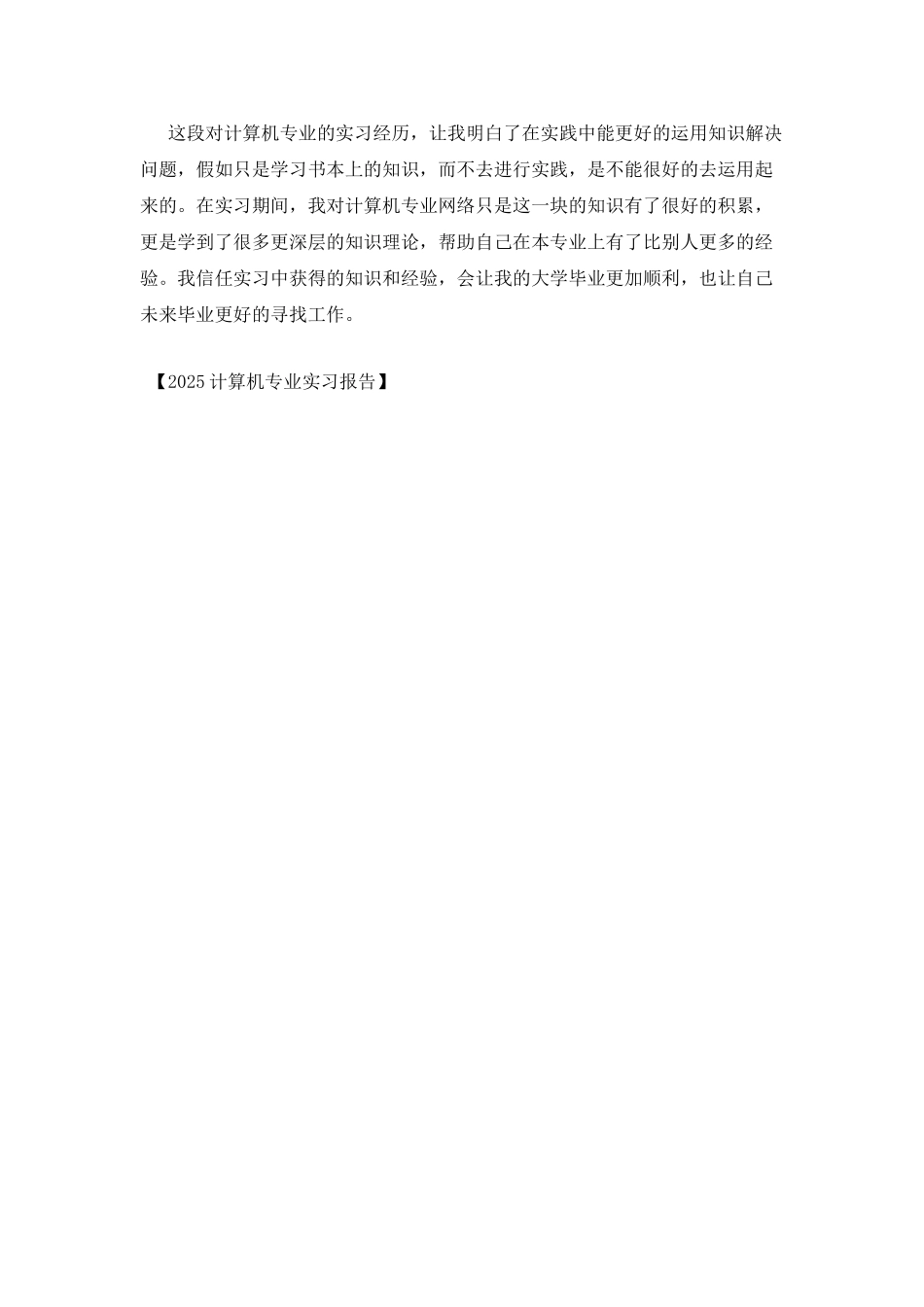 2025计算机专业实习报告_第2页