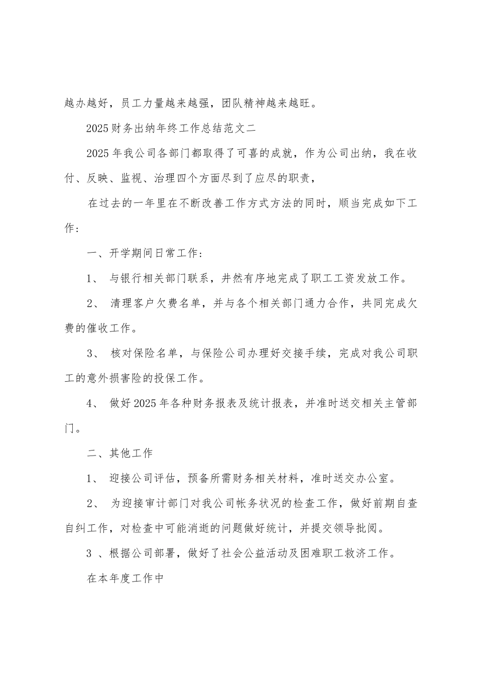 2025财务出纳年终工作总结_第3页