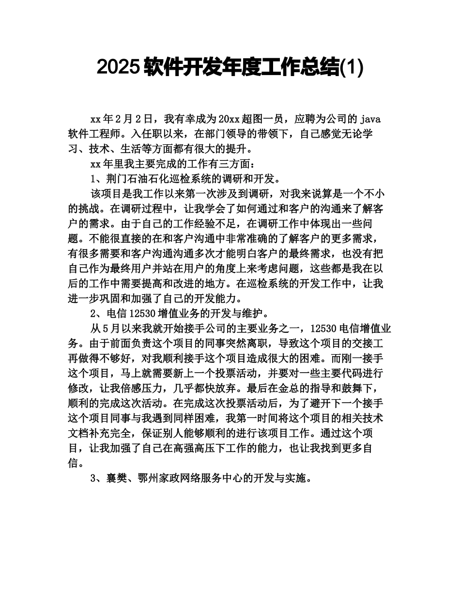 2025软件开发年度工作总结(1)_第1页
