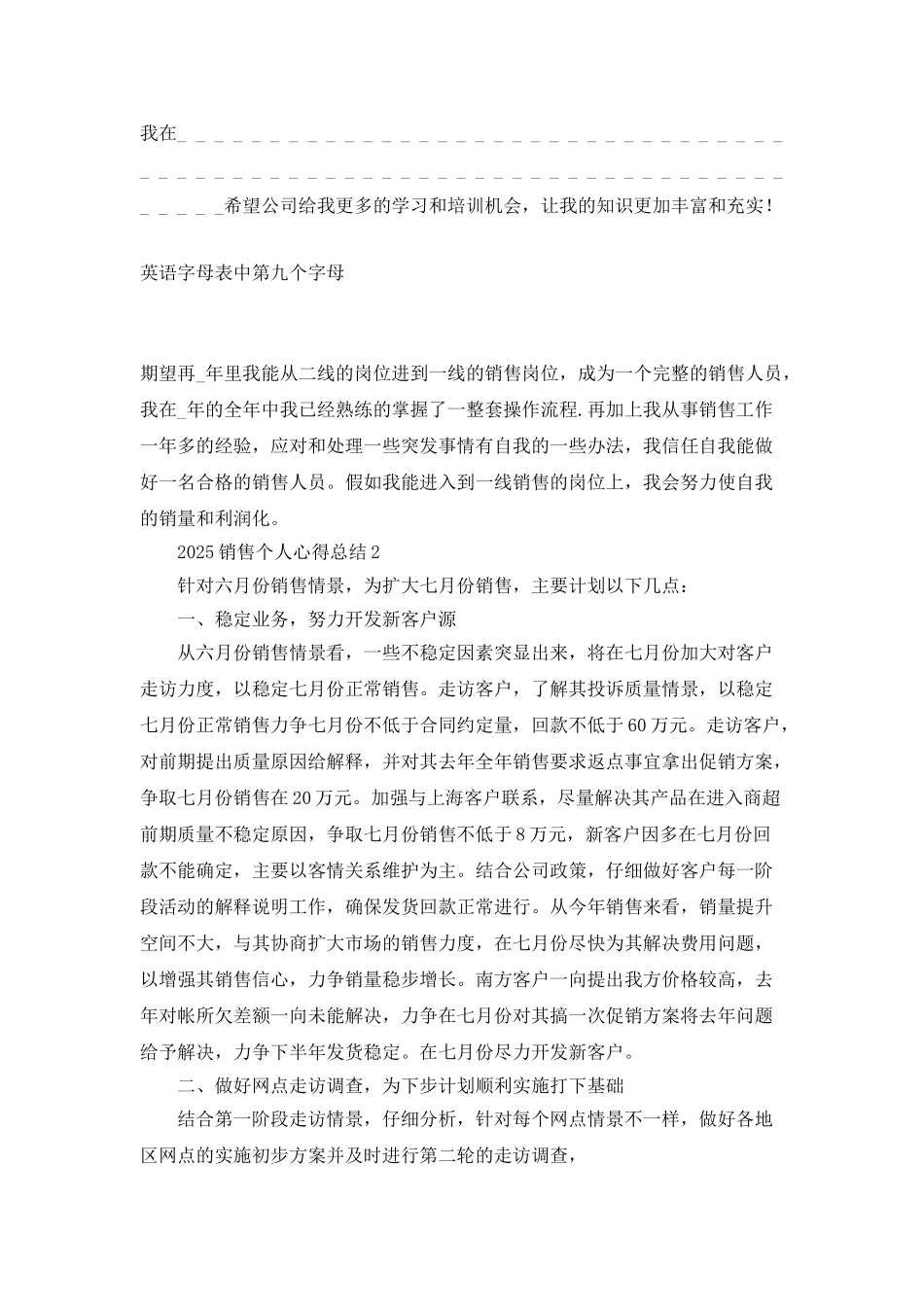 2025销售个人心得工作总结_第3页