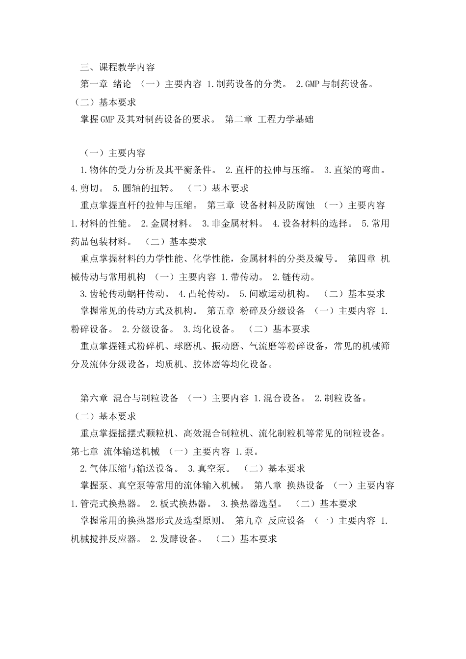 20已替换2025制药工程建设专业制药工程建设设备及工艺设计教学大_第2页