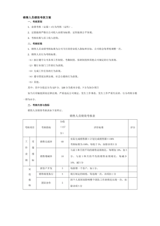 2河南天河销售人员绩效考核方案