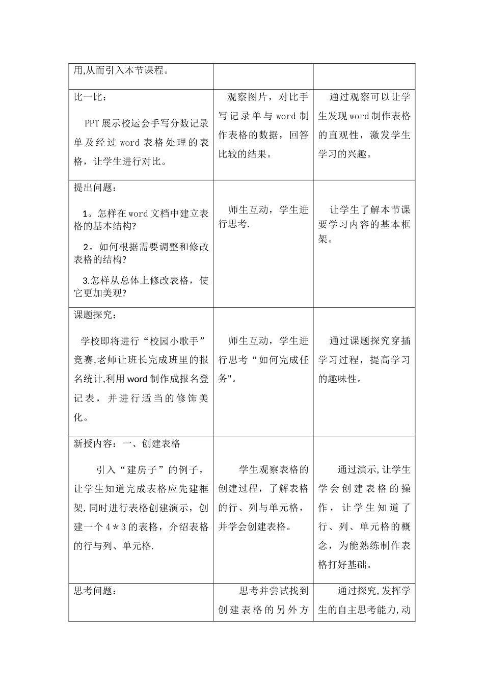 3.3表格的设计与制作教学设计_第3页
