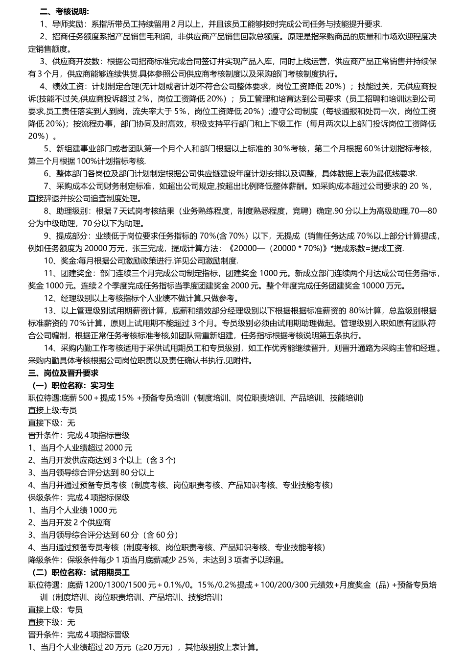 3供应链部门薪酬绩效考核标准_第2页