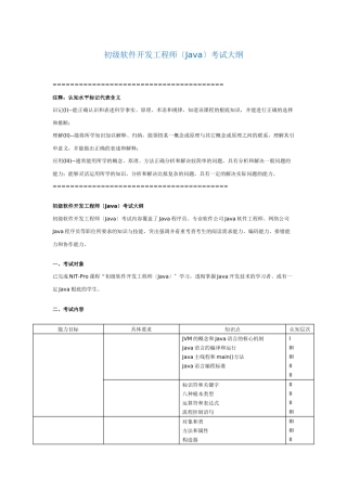 58-初级软件开发工程师考试大纲