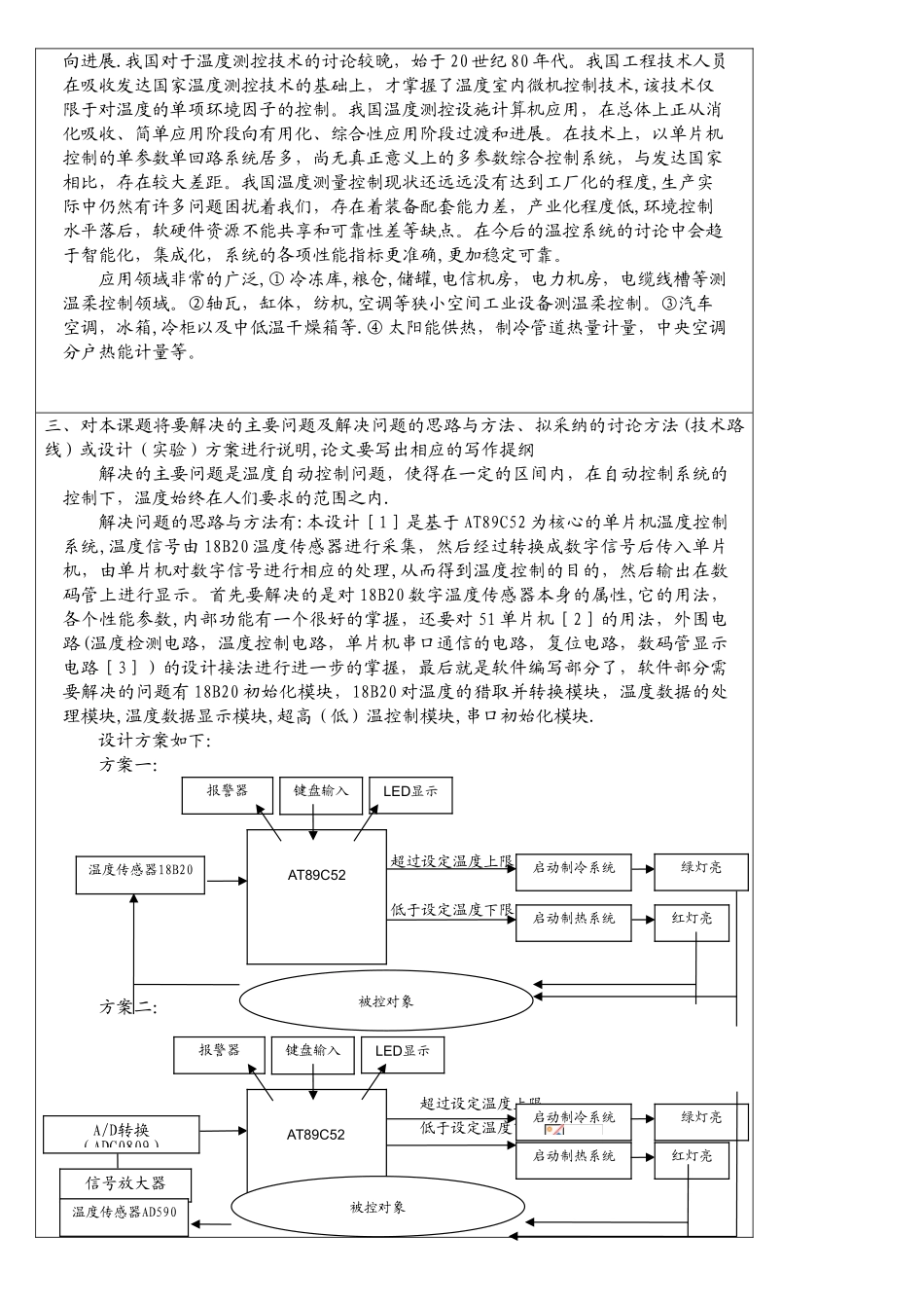 5基于单片机的温度控制系统毕业设计开题报告-_第2页