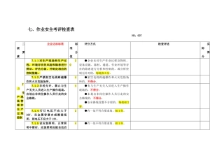 7、作业安全考评检查表