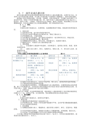 9.7湿作业成孔灌注桩