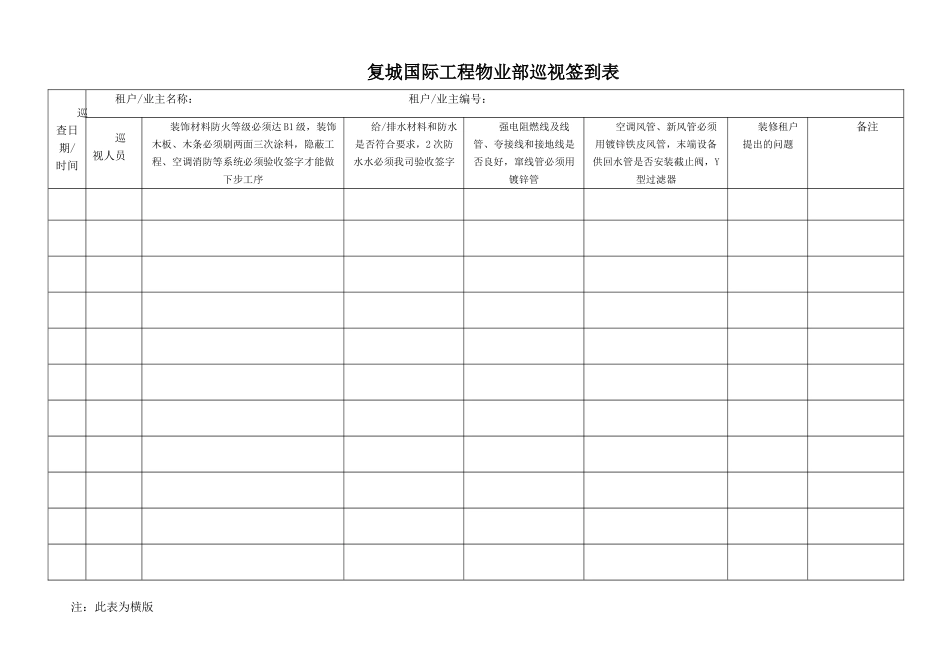 9、装修日常巡查记录表_第2页