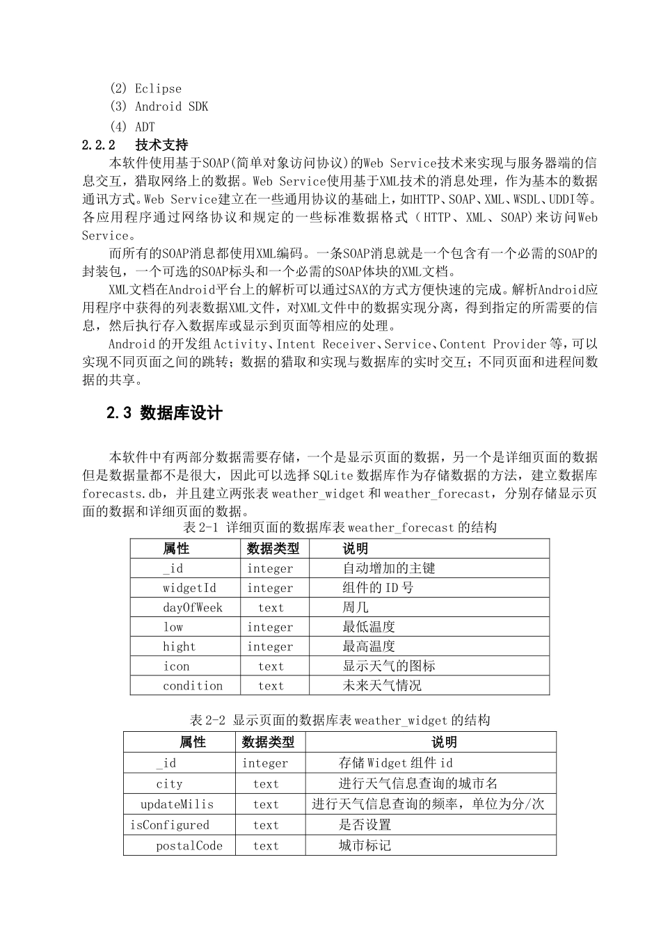 Android手机天气预报项目报告_第2页