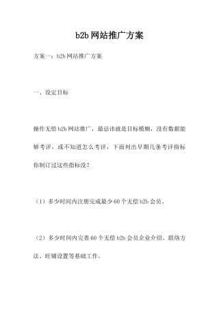 bb网站推广专项方案