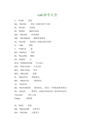 CAD最常用命令大全