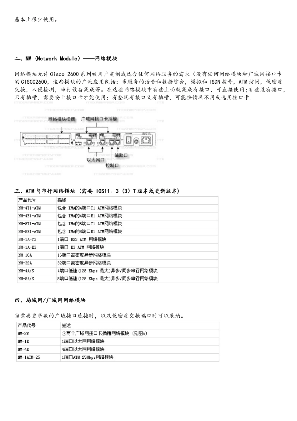Cisco路由器接口及模块简介_第3页