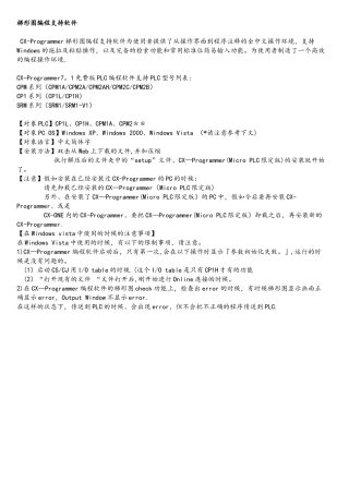 CX-Programmer7.1免费版PLC编程软件